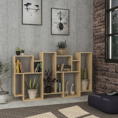 Стеллаж прямой KARMATO BOOKCASE OAK OAK  96X26X169 СМ. (LEV00577)