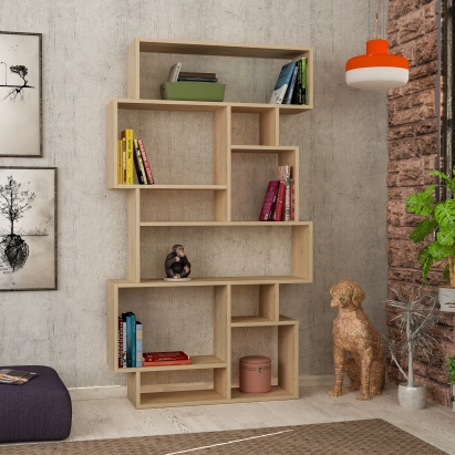 Стеллаж прямой KARMATO BOOKCASE OAK OAK  96X26X169 СМ. (LEV00577)