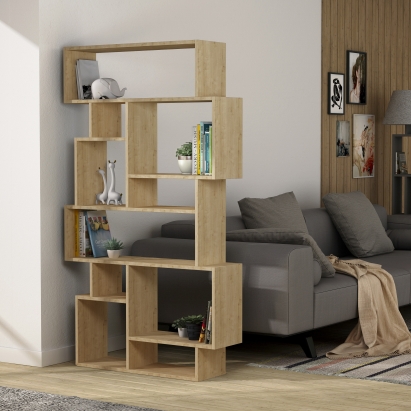 Стеллаж прямой KARMATO BOOKCASE OAK OAK  96X26X169 СМ. (LEV00577)