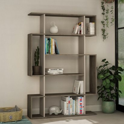 Стеллаж прямой MITO BOOKCASE LIGHT MOCHA DARK COFFEE  109X26X161 СМ. (LEV00658)