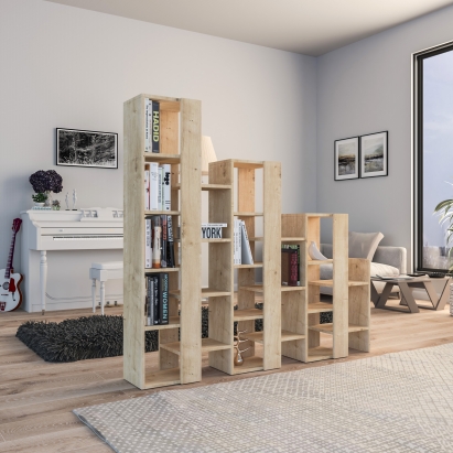 Стеллаж прямой LIFT SEPARATOR BOOKCASE OAK OAK OAK 164X29X151 СМ. (LEV00716)