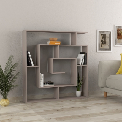 Стеллаж прямой LABIRENT BOOKCASE LIGHT MOCHA LIGHT MOCHA  125X22X129 СМ. (LEV00580)