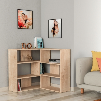 Стеллаж угловой MOLLY BOOKCASE NO.3 OAK OAK OAK 158X30X89 СМ. (LEV00614)