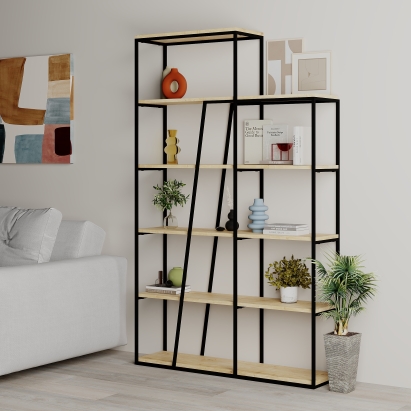 Стеллаж прямой PAL BOOKCASE OAK OAK  110X29X178 СМ. (LEV00655)