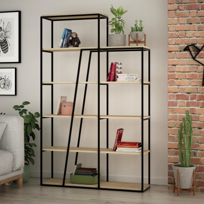 Стеллаж прямой PAL BOOKCASE OAK OAK  110X29X178 СМ. (LEV00655)