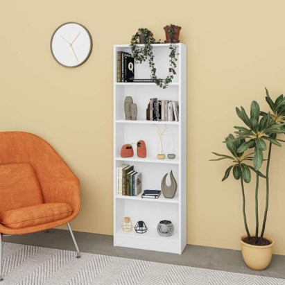 Стеллаж прямой AIDAN BOOKCASE WHITE WHITE WHITE 58X22X170 СМ. (LEV00700)