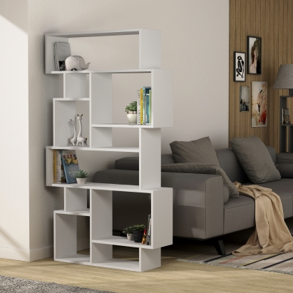 Стеллаж прямой KARMATO BOOKCASE WHITE WHITE  96X26X169 СМ. (LEV00576)