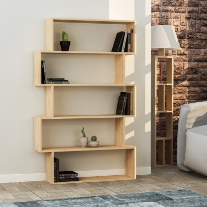 Стеллаж прямой KAT BOOKCASE OAK OAK  95X25,3X158,8 СМ. (LEV00581)