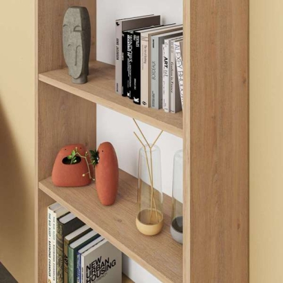 Стеллаж прямой AIDAN BOOKCASE OAK OAK WHITE 58X22X170 СМ. (LEV00701)