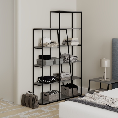 Стеллаж прямой PAL BOOKCASE ANTHRACITE ANTHRACITE  110X29X178 СМ. (LEV00650)