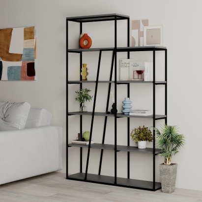 Стеллаж прямой PAL BOOKCASE ANTHRACITE ANTHRACITE  110X29X178 СМ. (LEV00650)