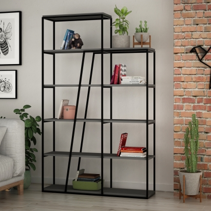 Стеллаж прямой PAL BOOKCASE ANTHRACITE ANTHRACITE  110X29X178 СМ. (LEV00650)