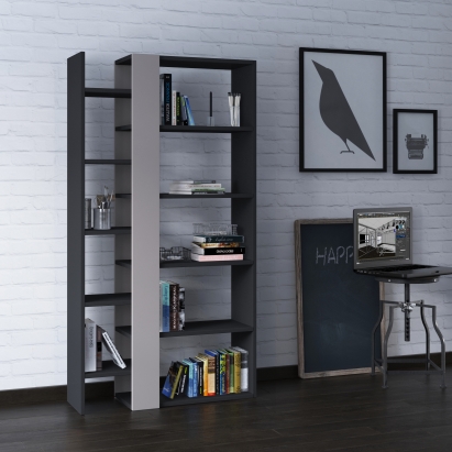 Стеллаж прямой LIFT BOOKCASE ANTHRACITE ANTHRACITE LIGHT MOCHA 80X29X151 СМ. (LEV00596)