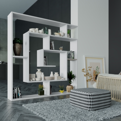 Стеллаж прямой LABIRENT BOOKCASE WHITE WHITE  125X22X129 СМ. (LEV00593)