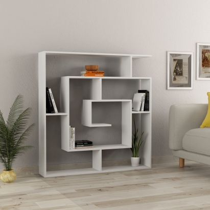 Стеллаж прямой LABIRENT BOOKCASE WHITE WHITE  125X22X129 СМ. (LEV00593)