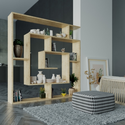 Стеллаж прямой LABIRENT BOOKCASE OAK OAK OAK 125X22X129 СМ. (LEV00584)