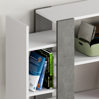 Стеллаж прямой LIFT BOOKCASE WHITE WHITE RETRO GRAY 80X29X151 СМ. (LEV00687)