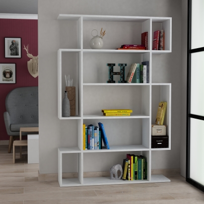 Стеллаж прямой MITO BOOKCASE WHITE WHITE  109X26X161 СМ. (LEV00591)