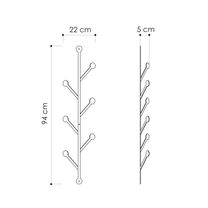 Вешалка для одежды METAL HANGER PONPON BLACK   18X8X94 СМ. (LEV00786)