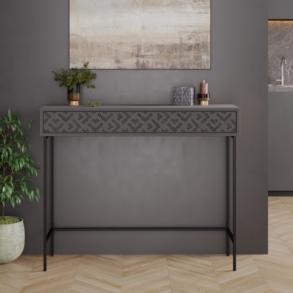 Консоль напольная HEATON CONSOLE ANTHRACITE ANTHRACITE ANTHRACITE 110X36X90 СМ. (LEV00722)