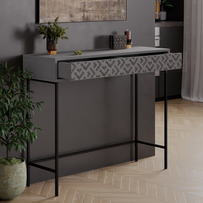 Консоль напольная HEATON CONSOLE ANTHRACITE ANTHRACITE ANTHRACITE 110X36X90 СМ. (LEV00722)