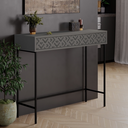 Консоль напольная HEATON CONSOLE ANTHRACITE ANTHRACITE ANTHRACITE 110X36X90 СМ. (LEV00722)