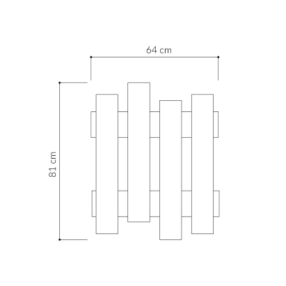 Вешалка для одежды WAVE HANGER OAK  OAK 64X4X81 СМ. (LEV00794)