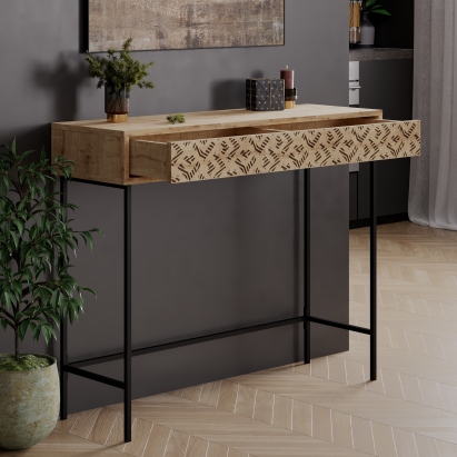 Консоль напольная HEATON CONSOLE OAK OAK OAK 110X36X90 СМ. (LEV00718)