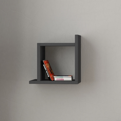 Полка фигурная BOX SHELF ANTHRACITE ANTHRACITE 30X22X30 СМ. (LEV00897)