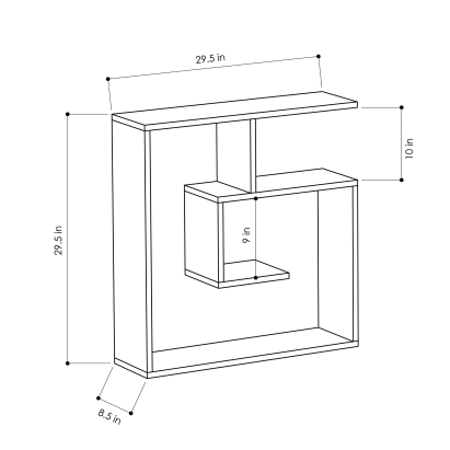 Полка фигурная LABY SHELF HITIT HITIT 75X22X79 СМ. (LEV00925)