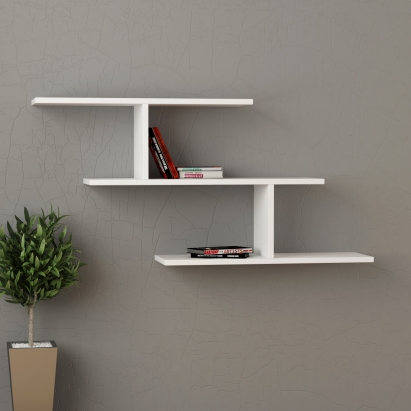 Полка прямая MISI BOOKCASE WHITE WHITE 104X22X54 СМ. (LEV00837)