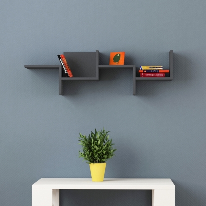 Полка фигурная RAKO SHELF ANTHRACITE ANTHRACITE 115X22X34 СМ. (LEV00915)