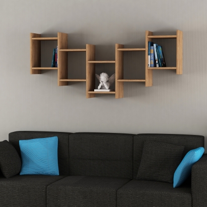 Полка фигурная BAT SHELF OAK OAK 151X20X64 СМ. (LEV00890)