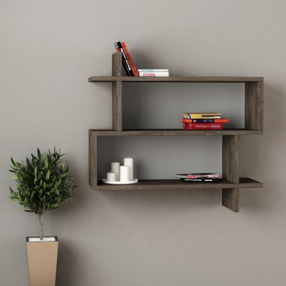 Полка прямая PARALEL BOOKCASE DARK COFFEE DARK COFFEE 70X22X65 СМ. (LEV00848)