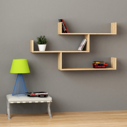 Полка прямая TIBET BOOKCASE OAK OAK 119X22X67 СМ. (LEV00843)