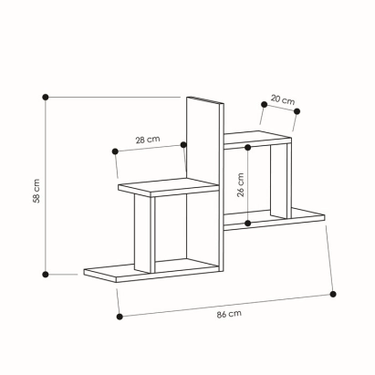 Полка фигурная OLLY SHELF HITIT HITIT 86X20X58 СМ. (LEV00923)