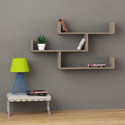 Полка прямая TIBET BOOKCASE LIGHT MOCHA LIGHT MOCHA 120X23X66 СМ. (LEV00844)