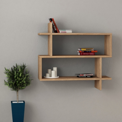 Полка прямая PARALEL BOOKCASE OAK OAK 70X22X65 СМ. (LEV00845)