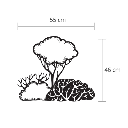 Панно WALL ART NO:31 BUSHES 55X0,3X46 СМ. (LEV00972)