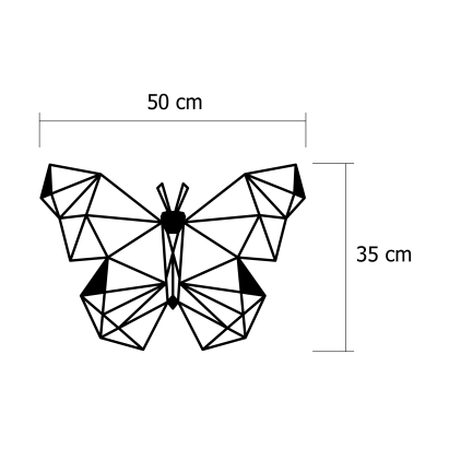 Панно WALL ART NO:50 BUTTERFLY 50X50X35 СМ. (LEV00967)