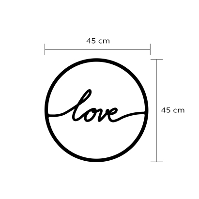 Панно WALL ART NO.17 TO LOVE 45X2X45 СМ. (LEV00949)