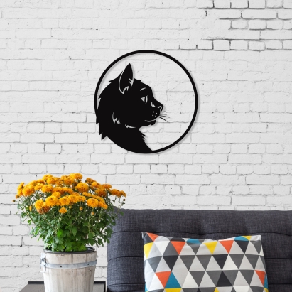 Панно WALL ART NO:24 CAT PROFILE 46X3X46 СМ. (LEV00992)