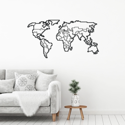 Панно WALL ART NO:41 WORLD MAP 100X0,3X52 СМ. (LEV00991)