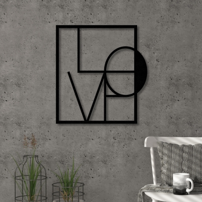 Панно WALL ART NO.5 LOVE 43X2X46 СМ. (LEV00964)