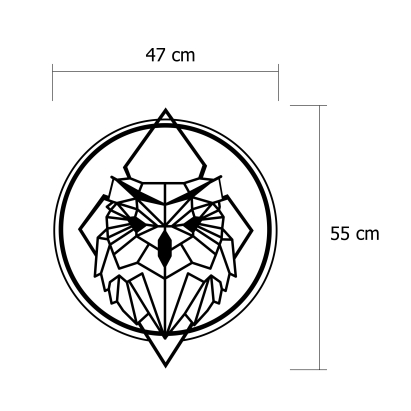 Панно WALL ART NO:45 OWLY 47X0,3X55 СМ. (LEV00952)