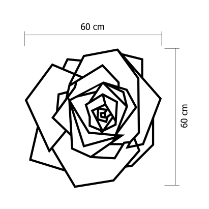 Панно WALL ART NO:51 WILD ROSE 60X60X60 СМ. (LEV00971)