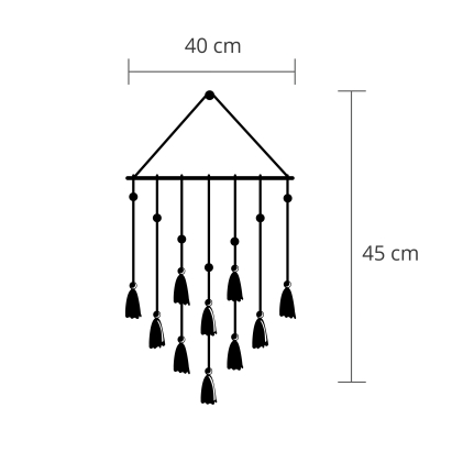 Панно WALL ART NO:28 TASSEL 33X3X60 СМ. (LEV00955)