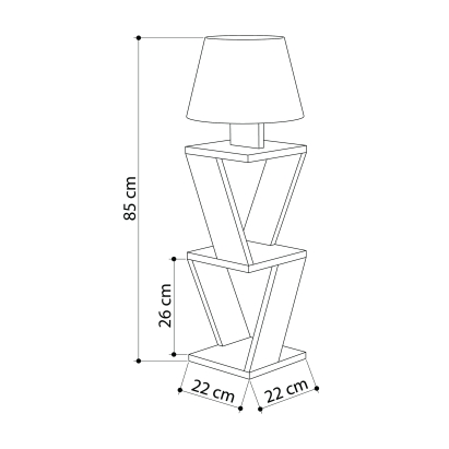 Торшер KOZENA SIDE FLOOR LAMP WHITE LIGHT MOCHA 22X22X85 СМ. (LEV01042)