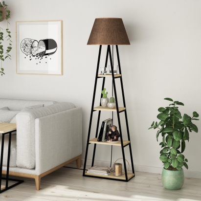 Торшер PAL FLOOR LAMP BROWN OAK 50X22X165 СМ. (LEV01035)