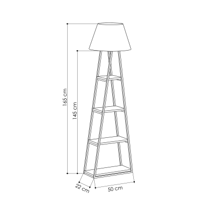 Торшер PAL FLOOR LAMP BROWN OAK 50X22X165 СМ. (LEV01035)